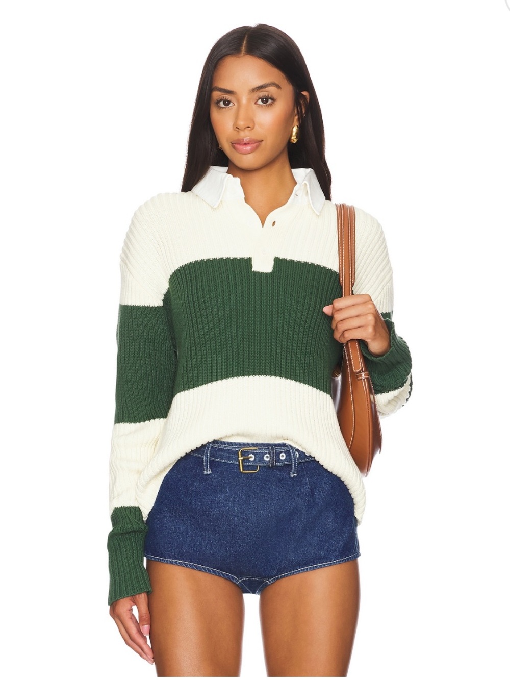 NWOT - Lioness Prince Rugby Top in Moss Green